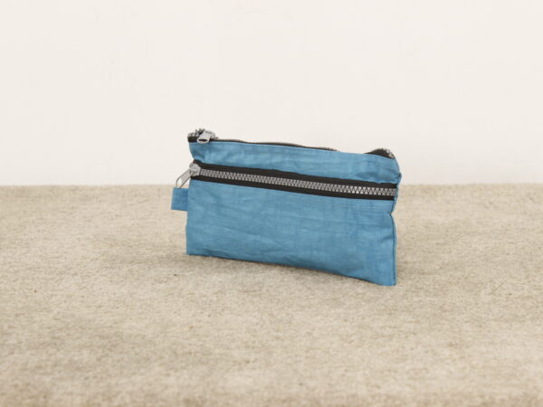 Trousse/Plumier 2 zip bleu